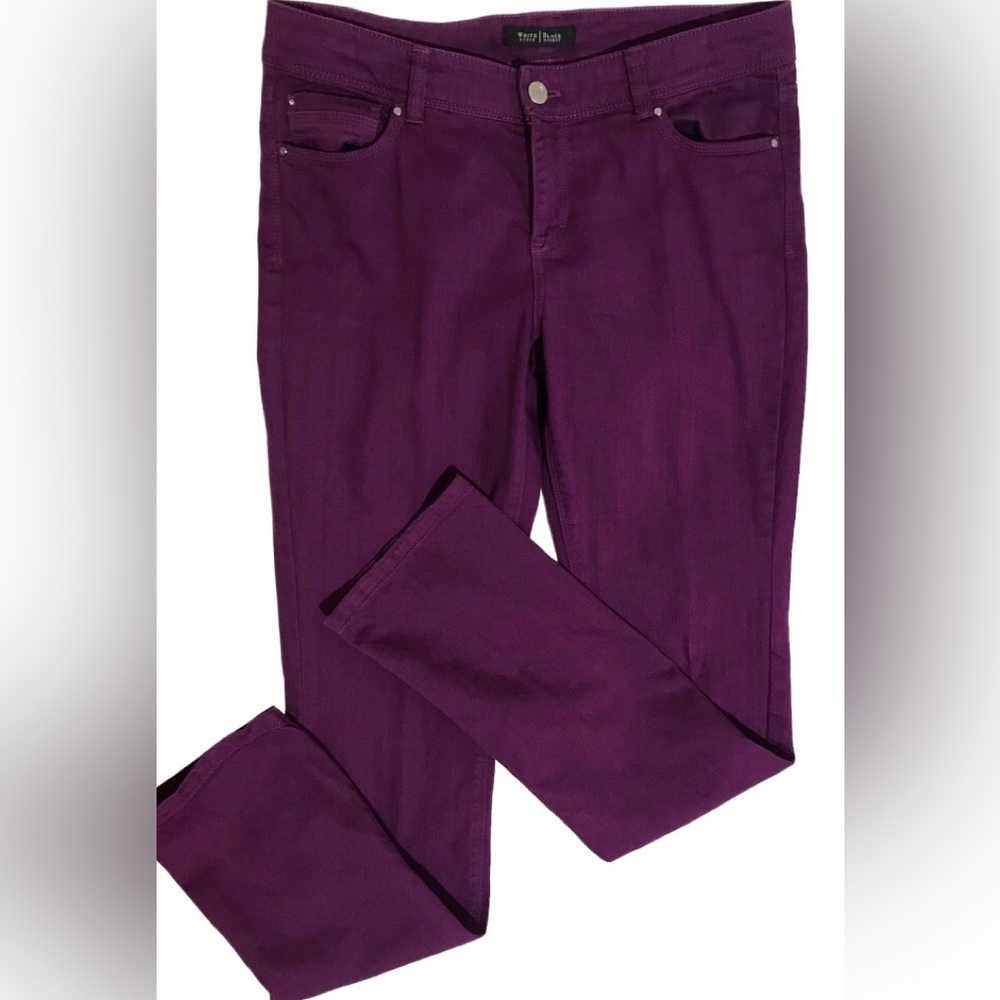 WHBM Purple Slim Leg Jeans. Sz 6R.